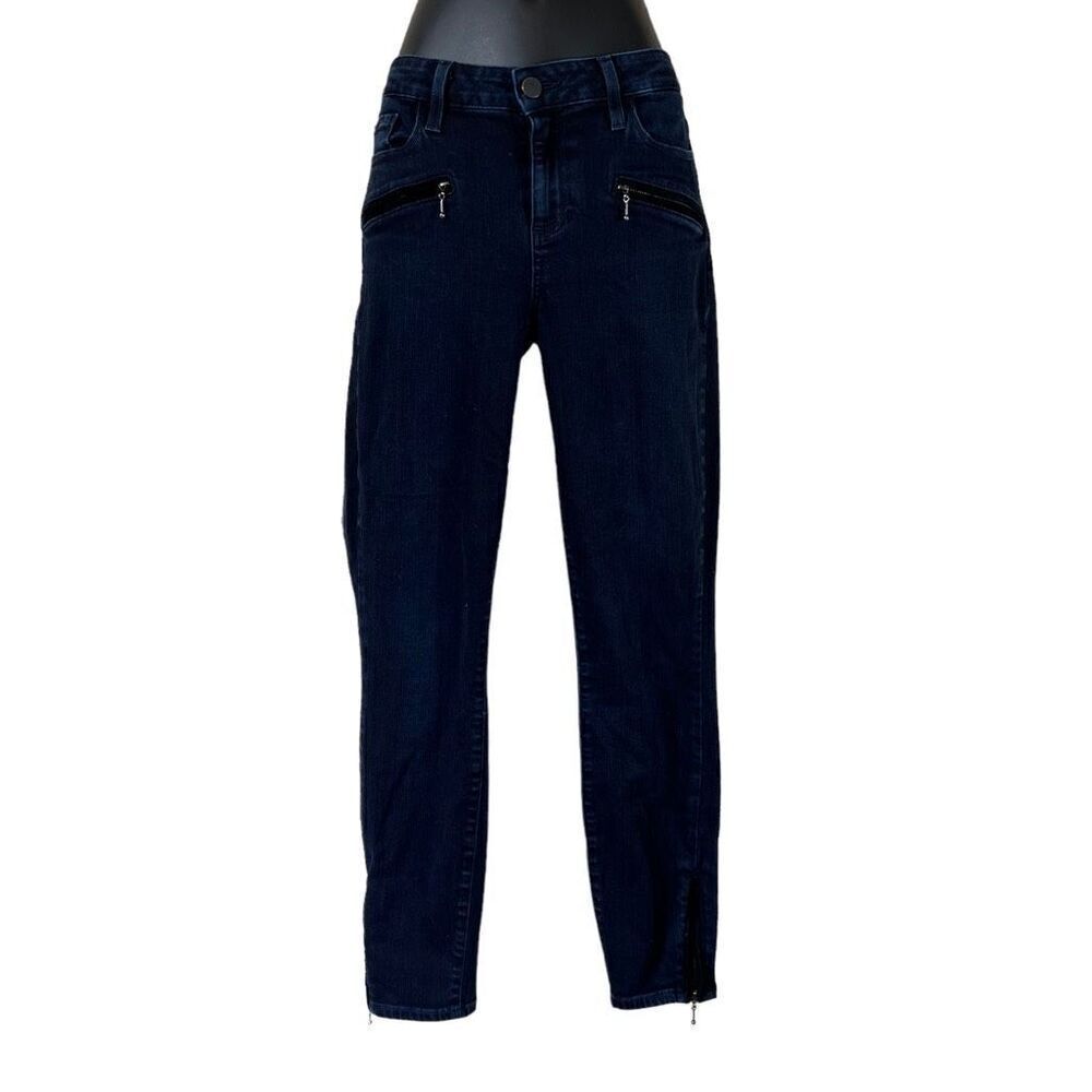 Paige Jane Zip Mid Rise Crop Ultra Skinny Jeans